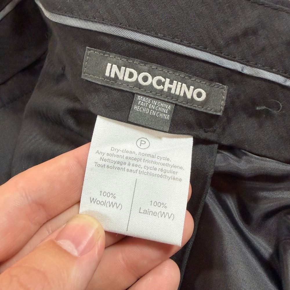 NEW Indochino Mens 38x30 Black Wool Flat Front Straight Leg Dress Pants SOHO 25 - Picture 7 of 14